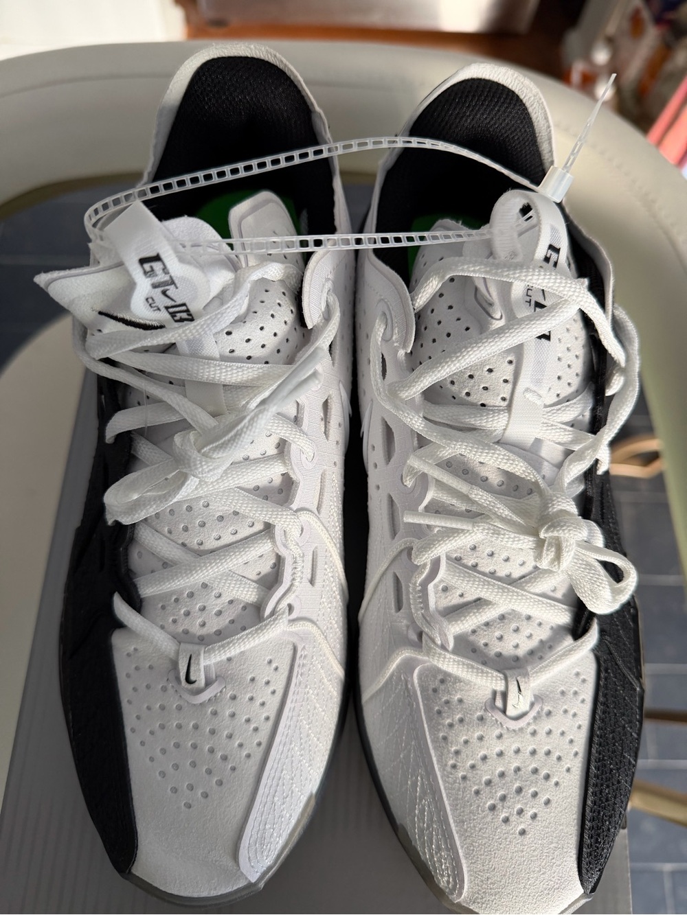 Kids White and Black Performance Sneakers - Breathable Everyday Trainers